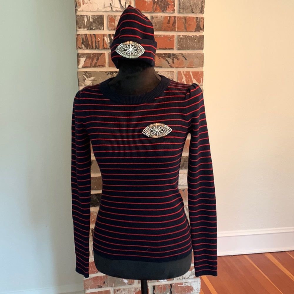 Sandro Paris sweater and hat set 🌹